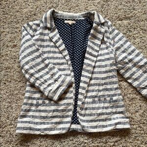 Striped Blue and Cream Blazer